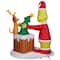 6.5ft. Animated Airblown® Inflatable Christmas Grinch Pulling Tree from Chimney